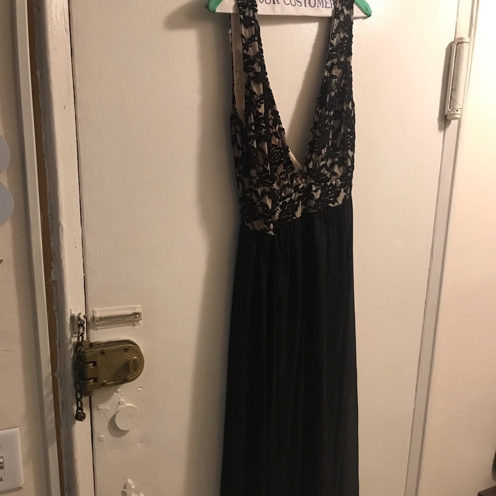 Lace Dress with Black overlay